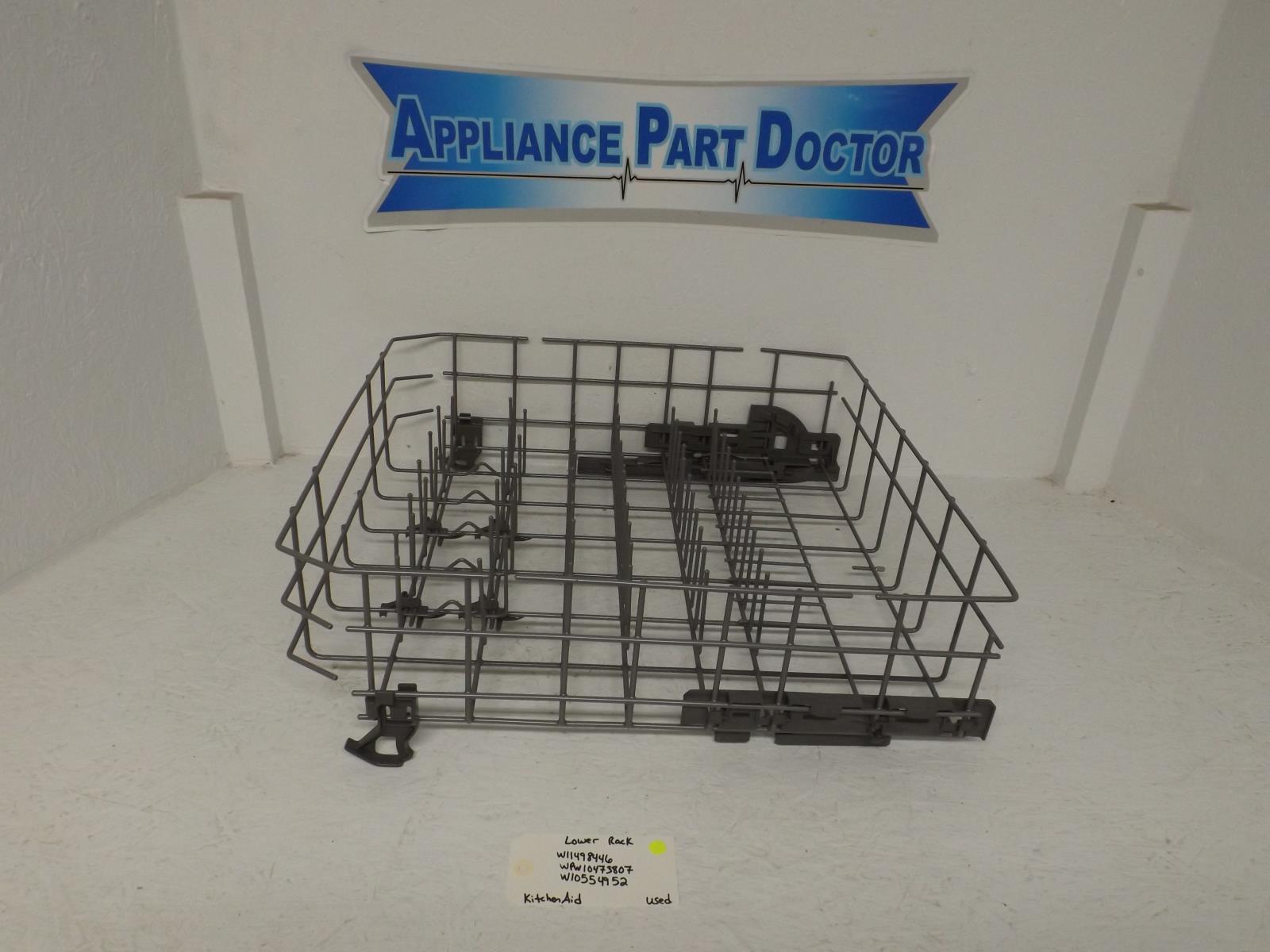 KitchenAid Dishwasher W11498446 WPW10473807 W10554952 Lower Rack Used KitchenAid Dishwasher W11498446 WPW10473807 W10554952 Lower Rack Used